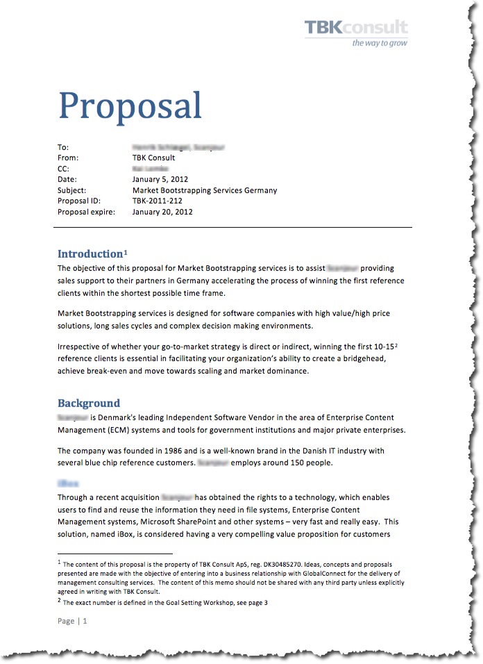 how to write service proposal